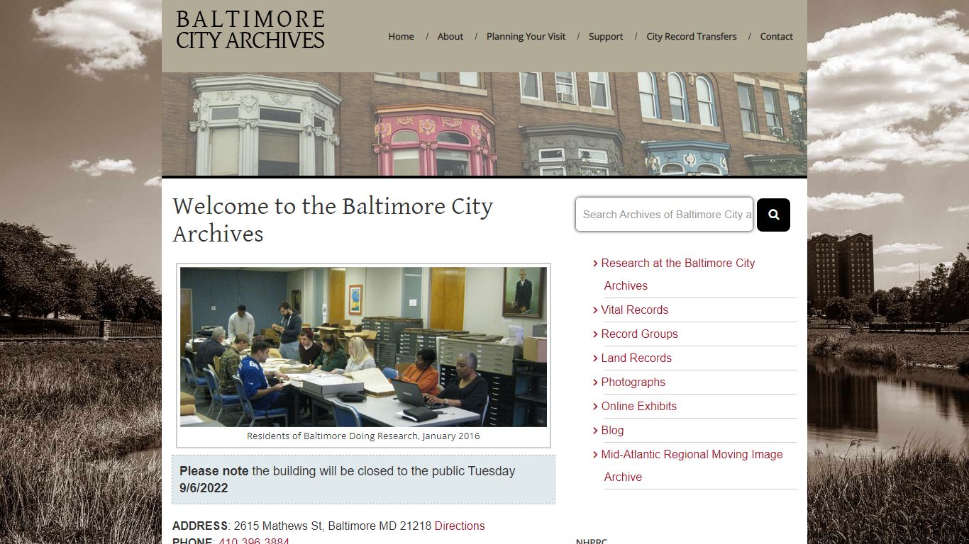 The Baltimore City Archives - Maryland State Archives